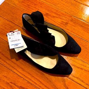 Zara leather ballerina slipper